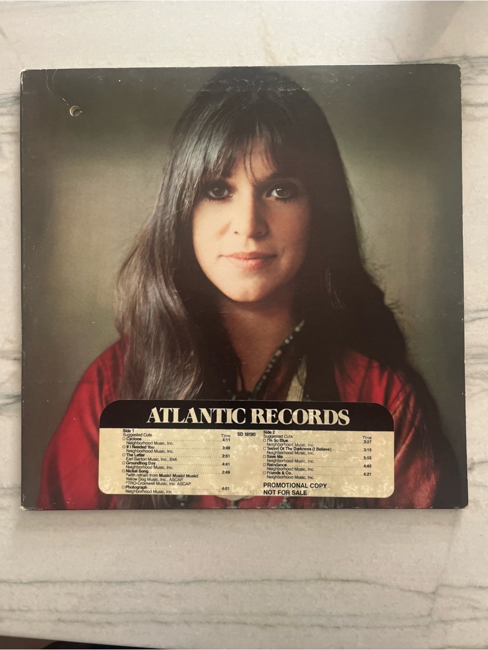 Melanie Photograph -  (1976) Promo Copy -Atlantic Records Promo LP